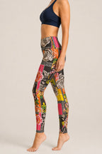 Cinematic Rose Collage High-Rise  Leggings