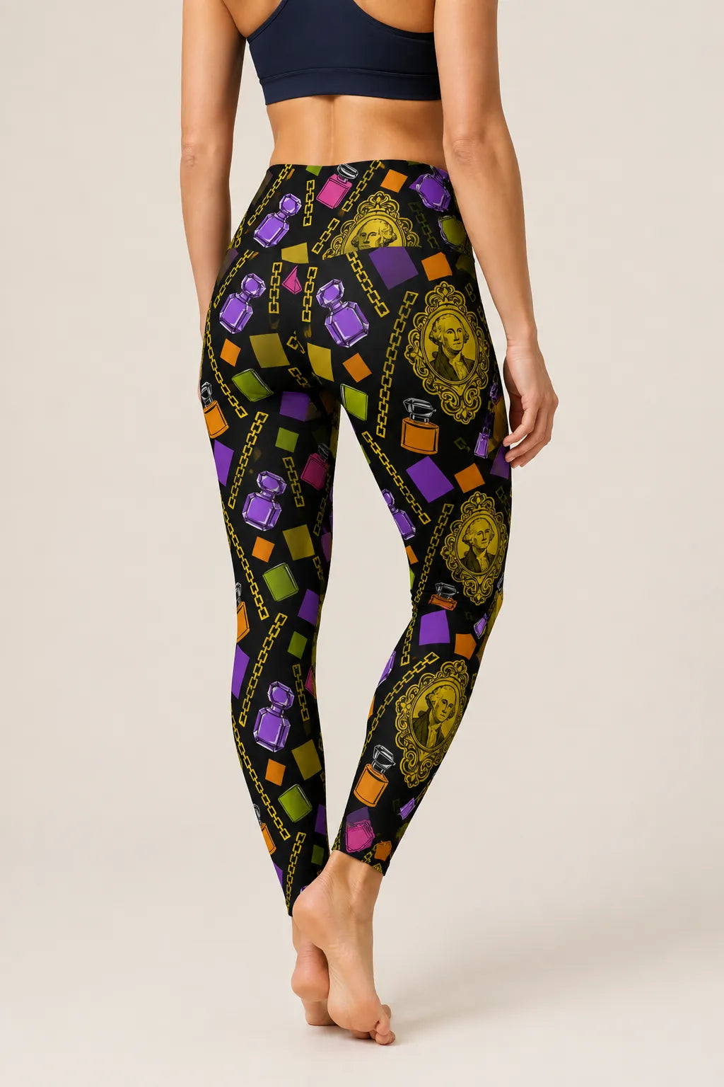 Gilded Cameo Glam High-Rise Leggings