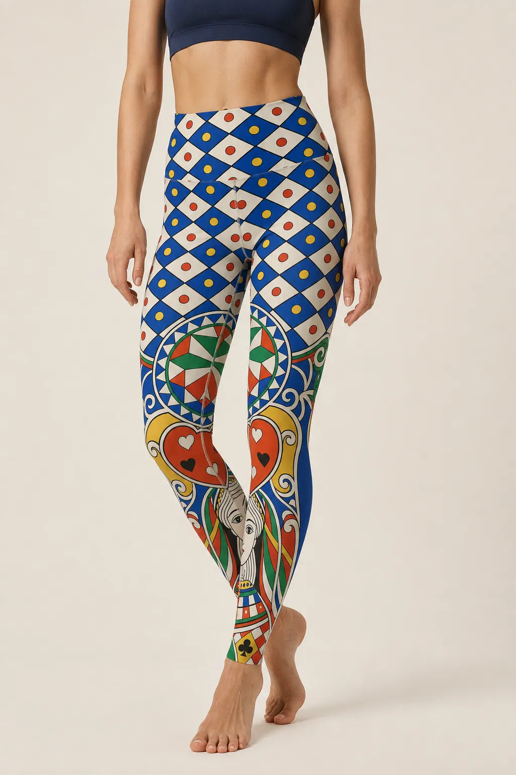Royal Card Mosaic High-Rise Leggings