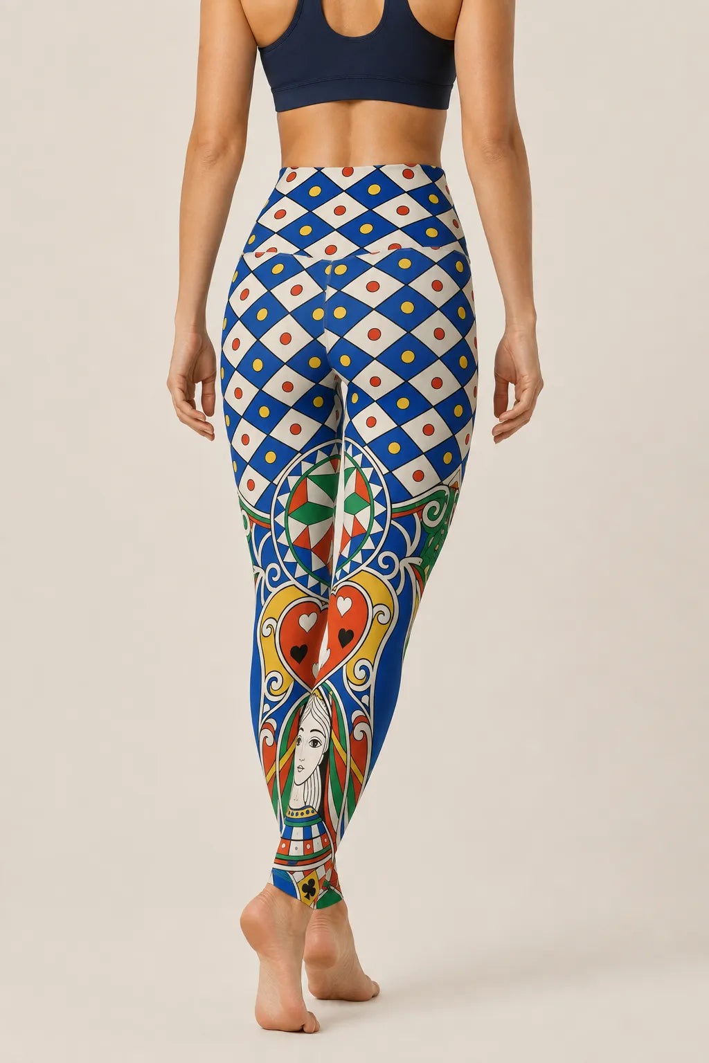 Royal Card Mosaic High-Rise Leggings