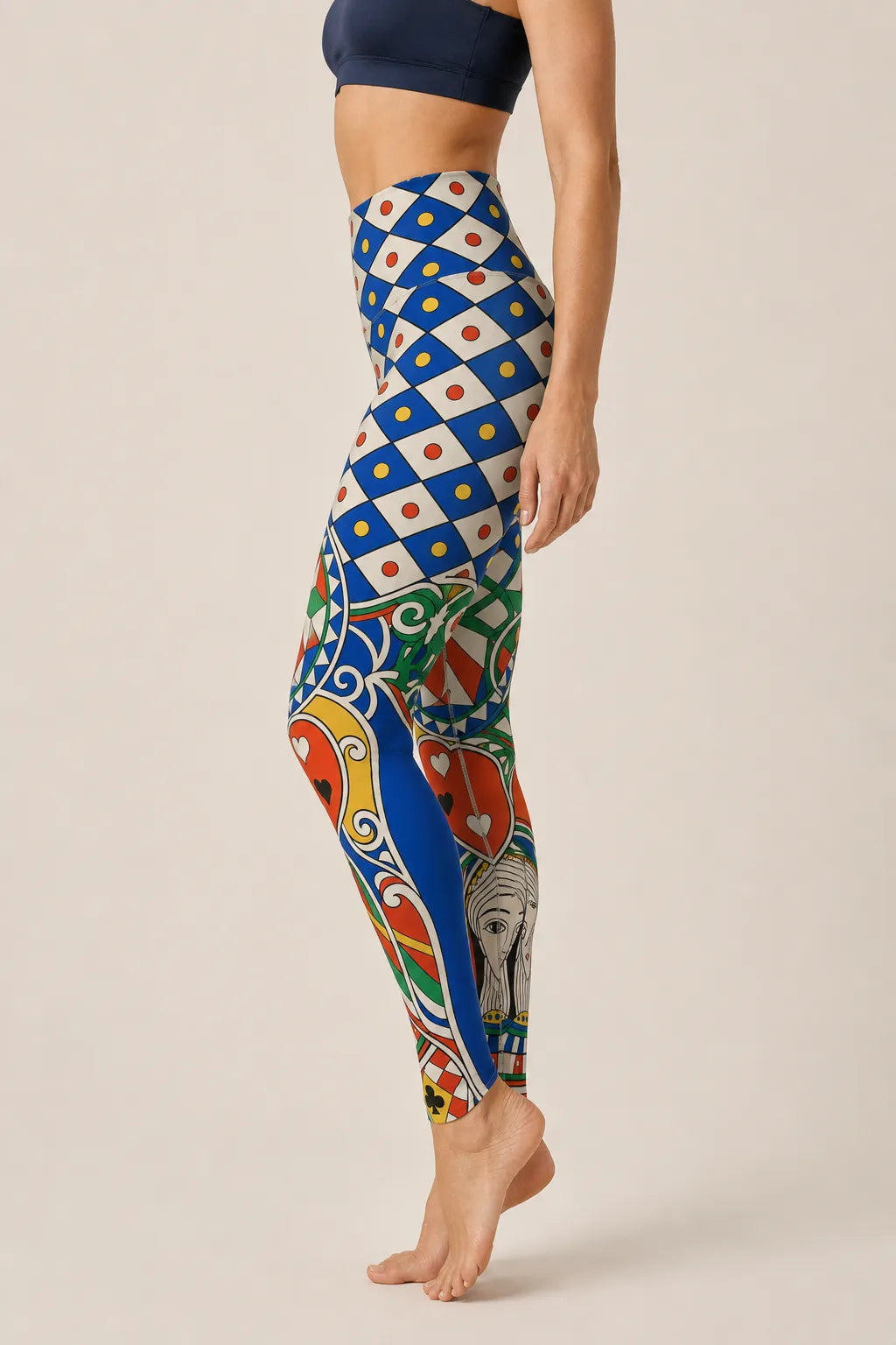 Royal Card Mosaic High-Rise Leggings