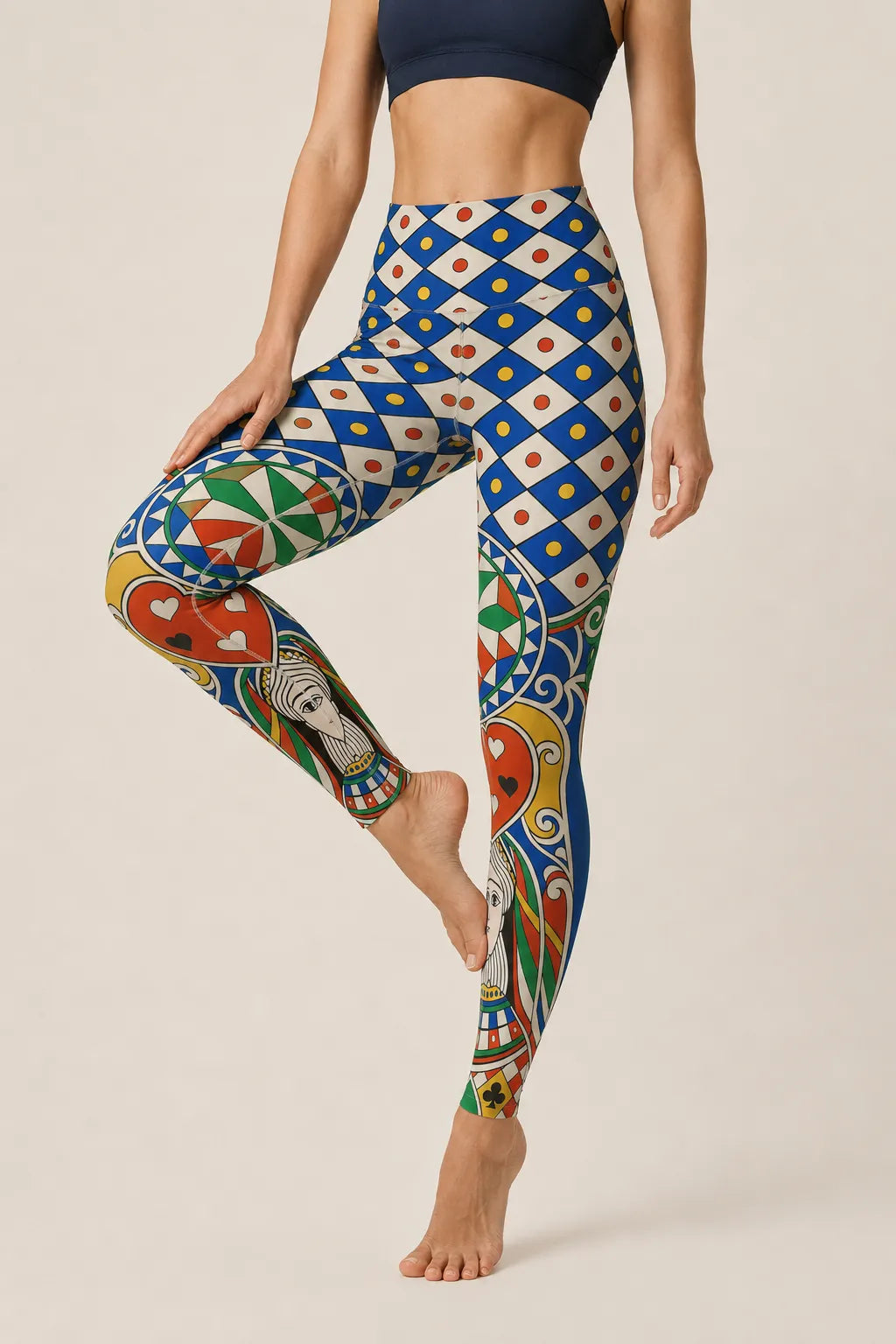 Royal Card Mosaic High-Rise Leggings