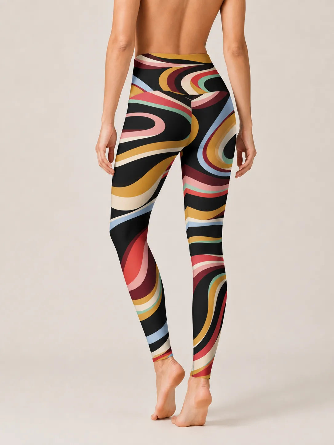 Retro Wave Motion High-Rise Leggings