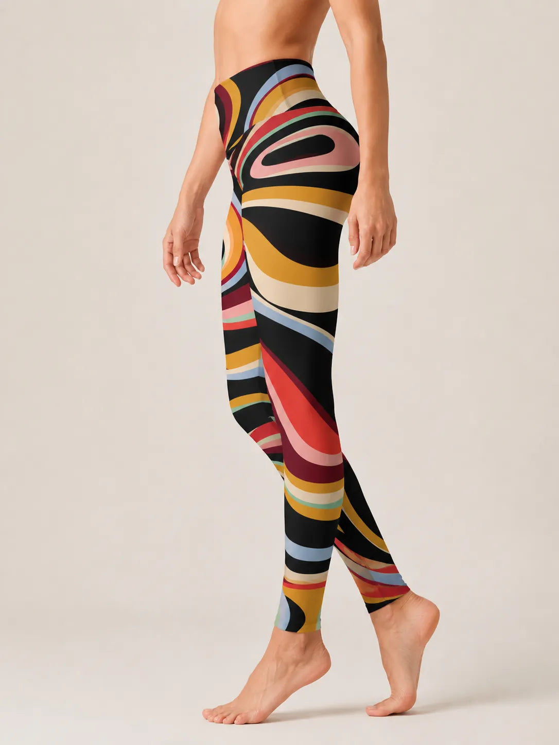 Retro Wave Motion High-Rise Leggings