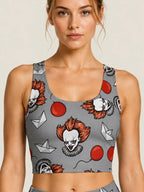 Creepy Clown Balloon Sports Bra Set