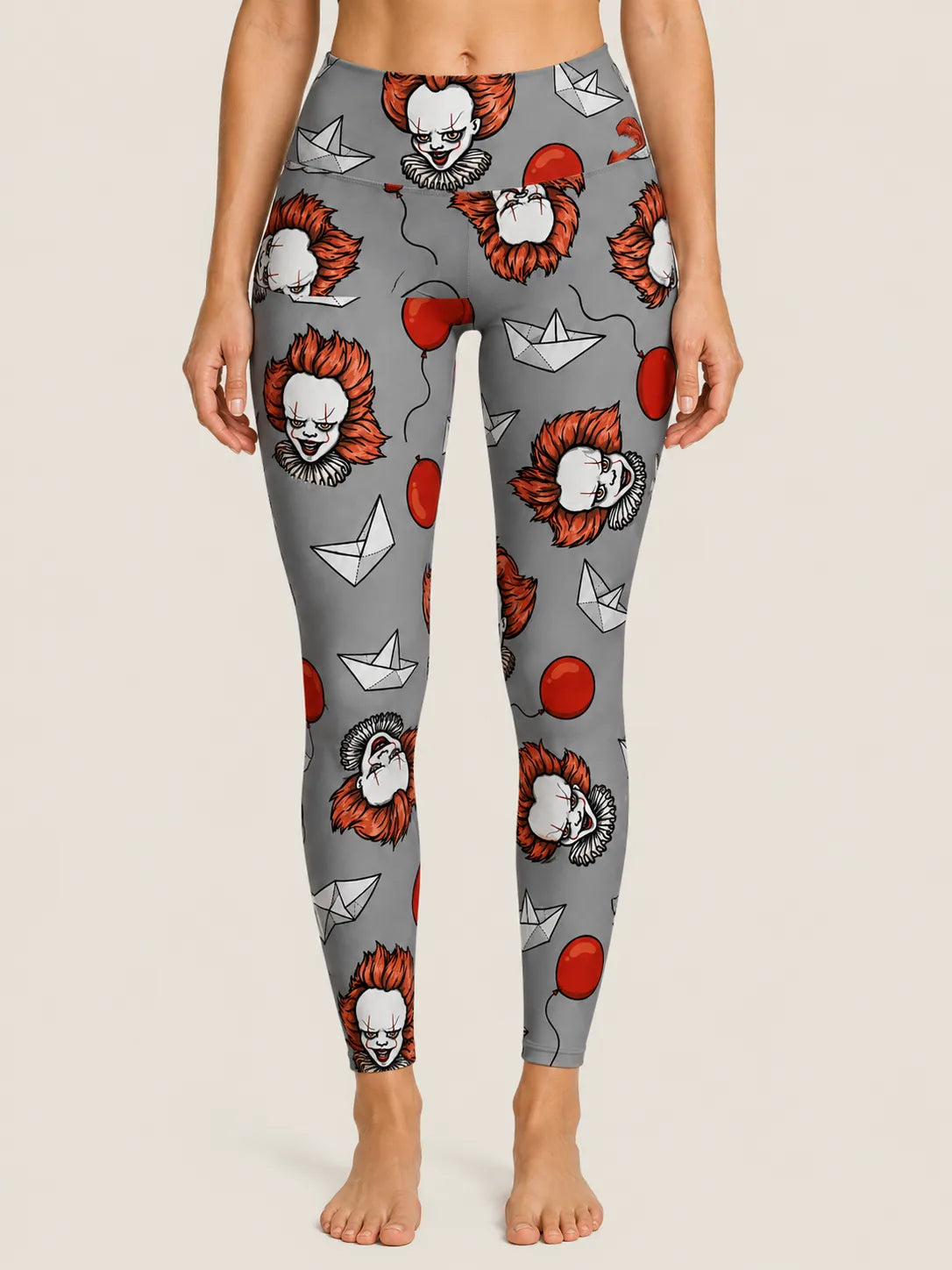 Creepy Clown Balloon Sports Bra Set