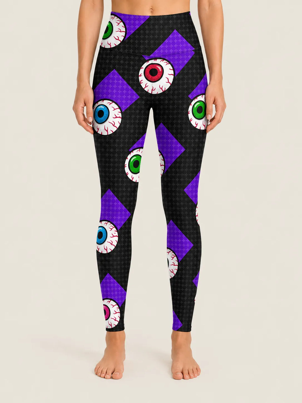 Creepy Eyeball Halloween Sports Bra Set