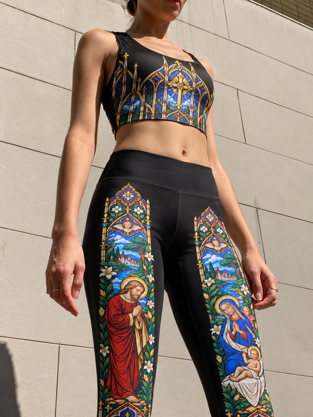 Sacred Stained Glass Sports Bra Set