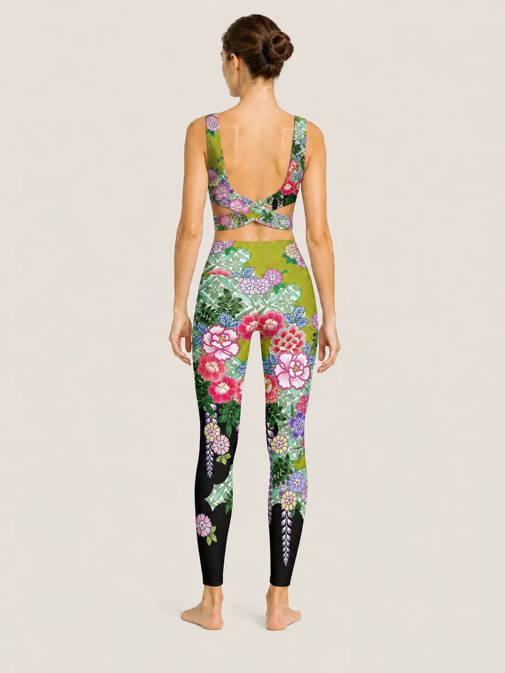 Vintage Garden Floral Sports Bra Set