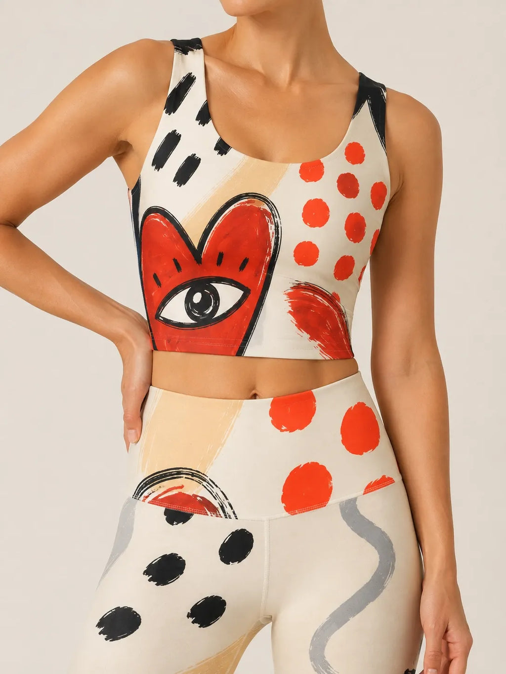 Painted Gaze Sports Bra Set