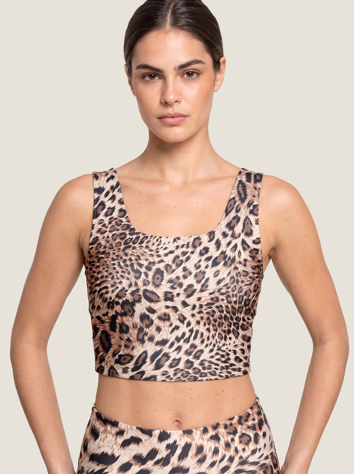 Wild Leopard Print Sports Bra Set