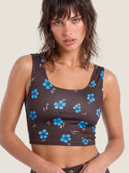 Blue Blossom Night Sports Bra Set