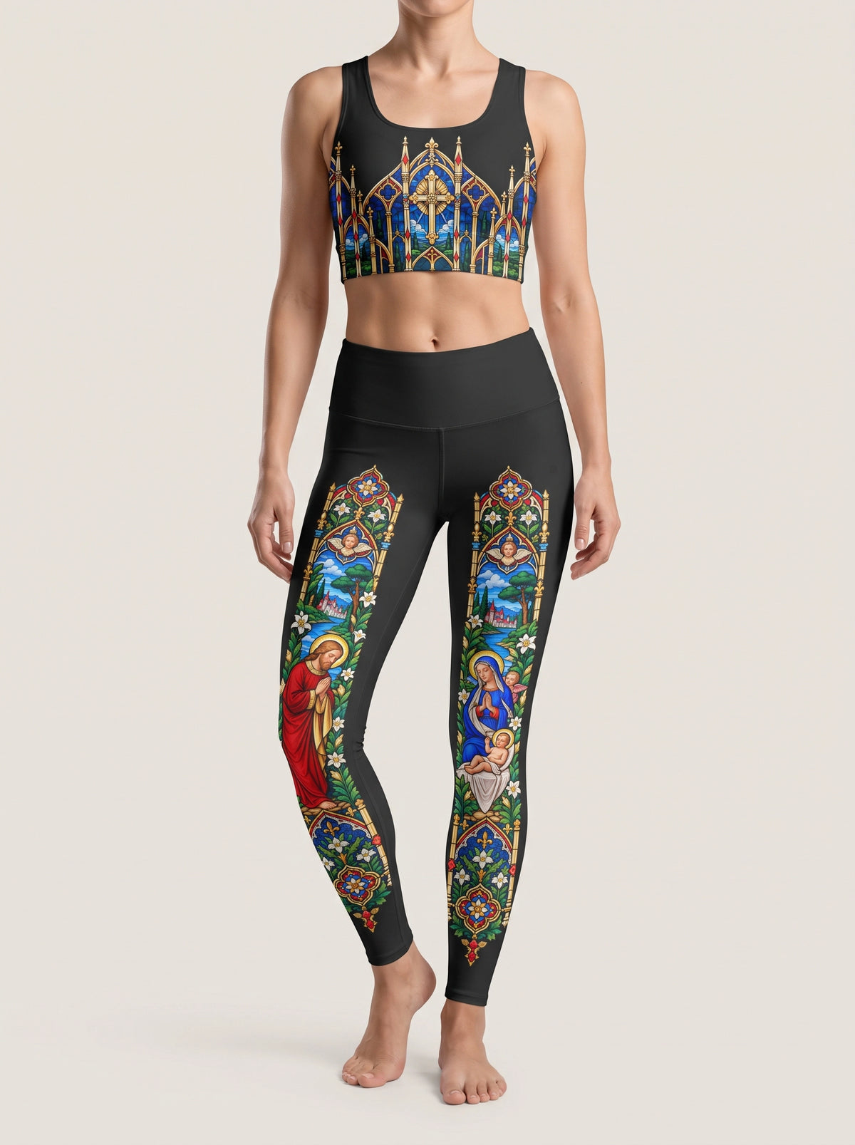 Sacred Stained Glass Sports Bra Set