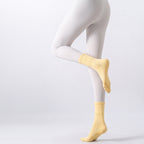 One Size Solid Five-Toe Grip Yoga Crew Socks
