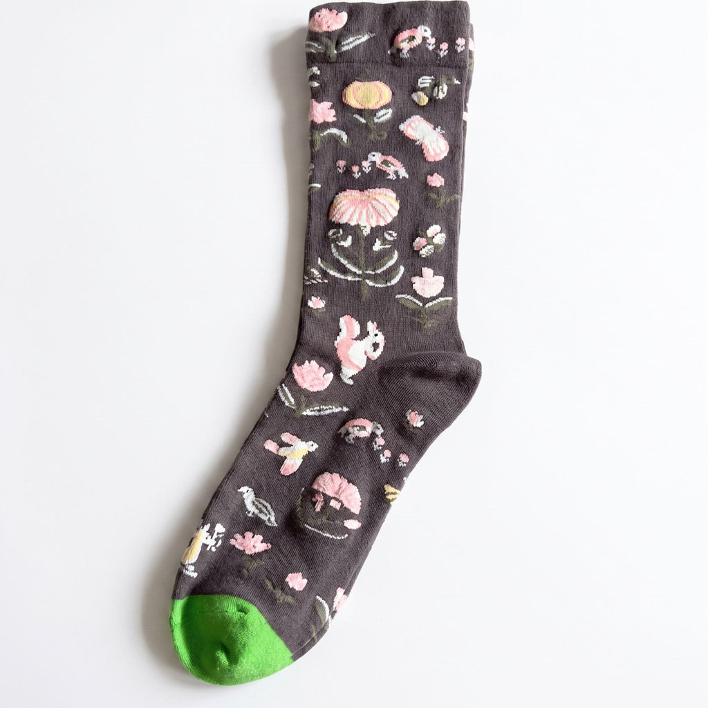 One Size Art Print Crew Socks