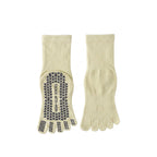 One Size Five-Toe Grip Yoga Crew Socks