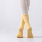 One Size Solid Five-Toe Grip Yoga Crew Socks