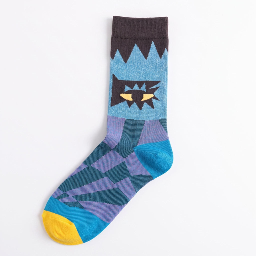 One Size Art Print Crew Socks