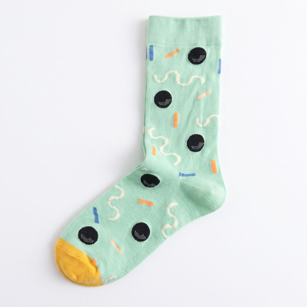 One Size Art Print Crew Socks