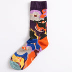 One Size Art Print Crew Socks