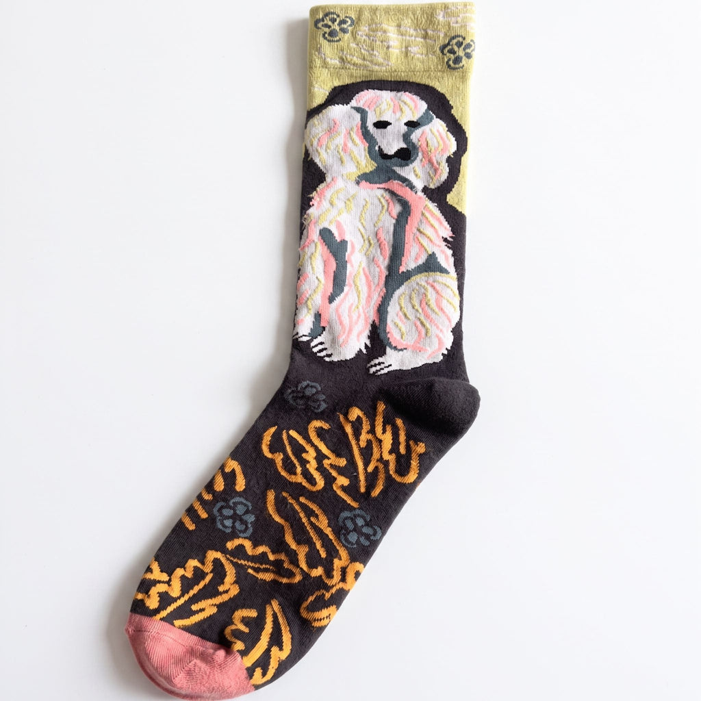 One Size Art Print Crew Socks