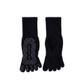 One Size Five-Toe Grip Yoga Crew Socks