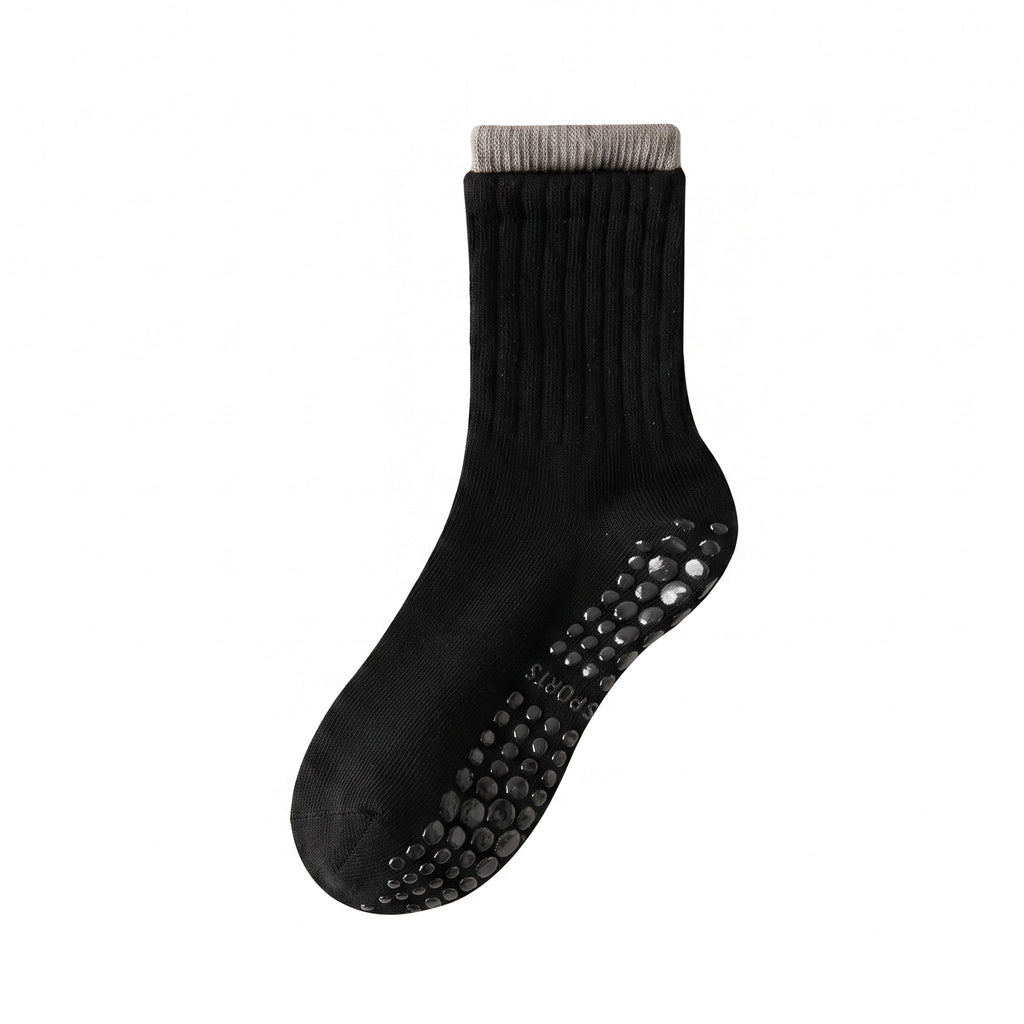 One Size Grip Yoga Crew Socks