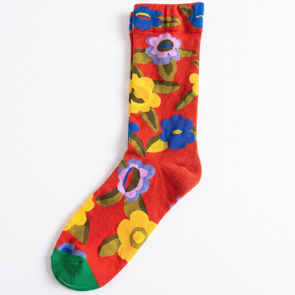 One Size Art Print Crew Socks