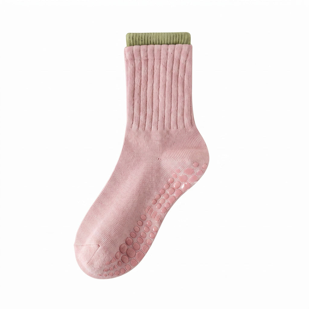 One Size Grip Yoga Crew Socks