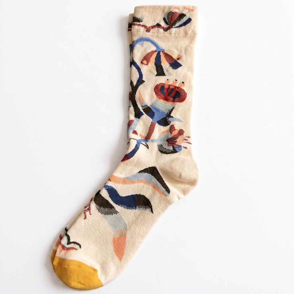 One Size Art Print Crew Socks