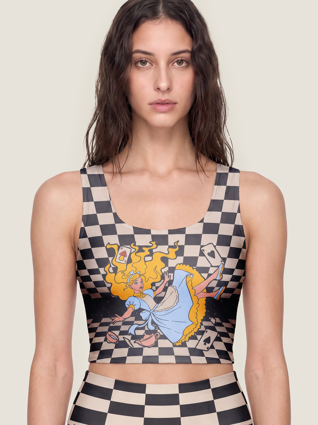 Wonderland Checkered Dream Sports Bra Set