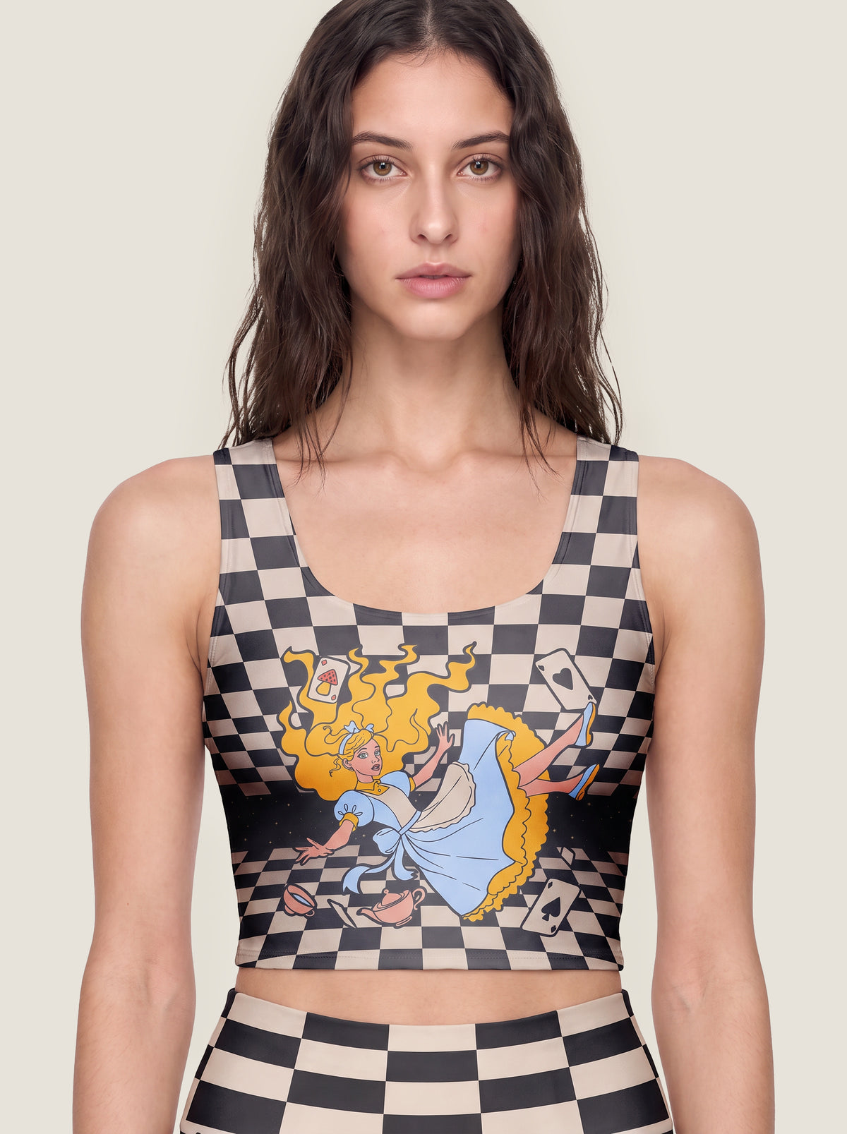 Wonderland Checkered Dream Sports Bra Set