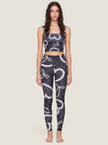Pearl Bow Plaid Sports Bra Set