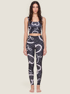 Pearl Bow Plaid Sports Bra Set