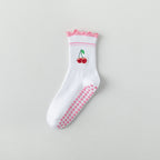 One Size Jacquard Knit Grip Yoga Crew Socks