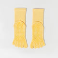 One Size Solid Five-Toe Grip Yoga Crew Socks