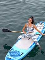 Blue Fish Pattern Sports Bra Set