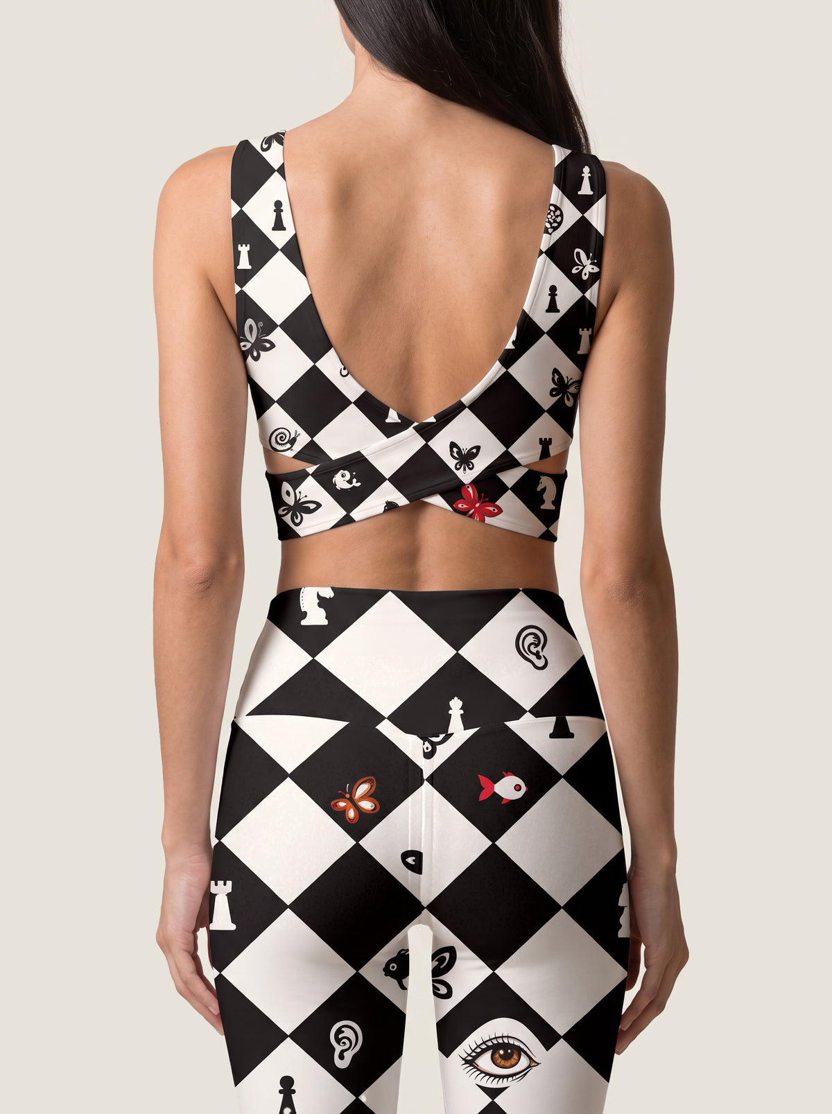 Melting Clock Wonderland Sports Bra Set