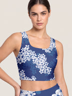Blue Blossom Night Sports Bra Set