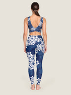 Blue Blossom Night Sports Bra Set