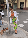 Lime Blossom Garden High-Rise  Leggings