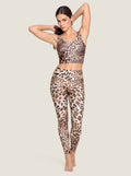 Wild Leopard Print Sports Bra Set