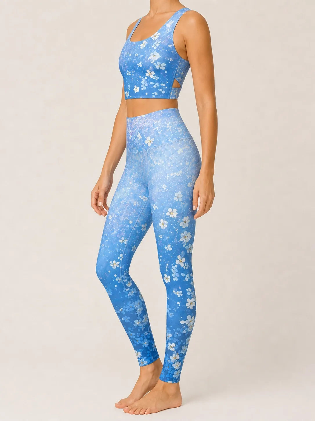 Blue Blossom Longline Sports Set