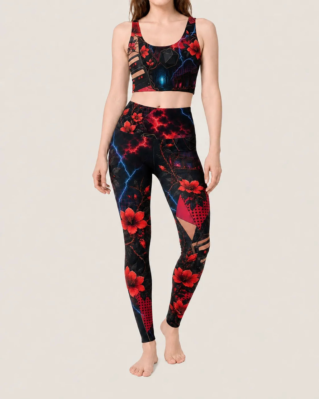 Strange Nights Longline Sports Bra Set