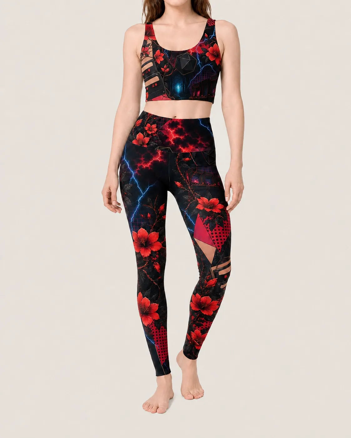 Strange Nights Longline Sports Bra Set