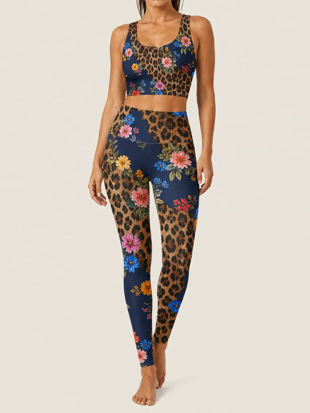 Wildflower Noir Longline Sports Bra Set