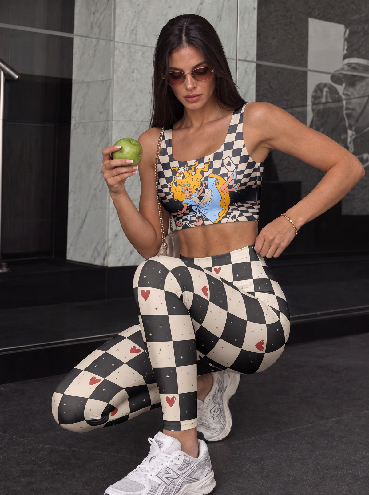 Wonderland Checkered Dream Sports Bra Set