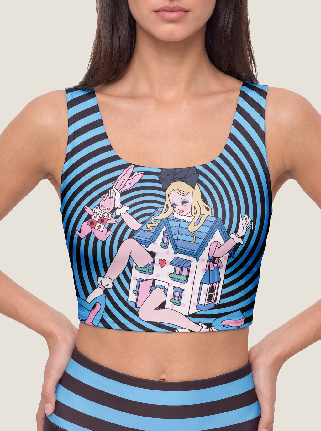 Surreal Wonderland Spiral Sports Bra Set