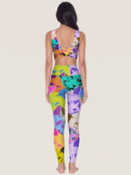 Pop Art Cat Collage Sports Bra Set